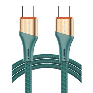 LDNIO καλώδιο USB-C σε USB-C LC631C, 65W PD, 1m, πράσινο