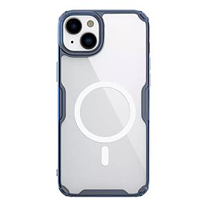 NILLKIN θήκη Nature Pro Magnetic για iPhone 15, διάφανη-μπλε