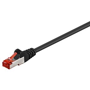 GOOBAY καλώδιο δικτύου 95468, CAT 6 S/FTP (PiMF), CCA, 0.5m, μαύρο