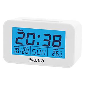 BRUNO ξυπνητήρι BRN-0129 με μέτρηση θερμοκρασίας, °C & °F, λευκό
