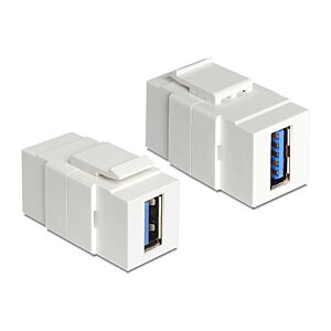 POWERTECH USB 3.0 adapter CAB-N152 για patch panel, λευκό