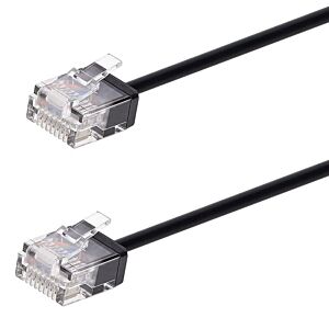 POWERTECH καλώδιο δικτύου CAB-N431, Cat 6A U/UTP, ultra slim, copper, 500MHz, 1m, μαύρο