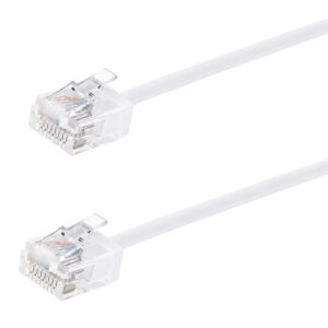 POWERTECH καλώδιο δικτύου CAB-N471, Cat 6A U/UTP, ultra slim, copper, 500MHz, 1.5m, λευκό