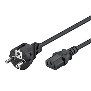 POWERTECH καλώδιο τροφοδοσίας Η/Υ & οθόνης P002, 3x0.75mm², copper, 1.5m, μαύρο