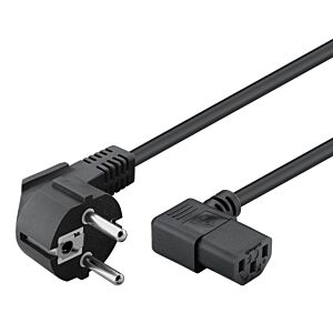 POWERTECH καλώδιο τροφοδοσίας Η/Υ & οθόνης CAB-P003, 3x0.75mm², 1.5m, μαύρο
