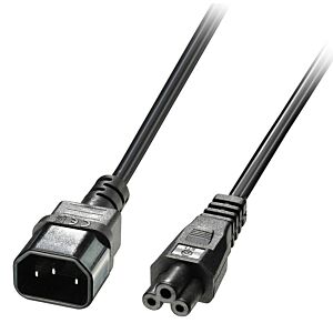 POWERTECH καλώδιο τροφοδοσίας CAB-P034, 0.75mm², copper, 1m, μαύρο