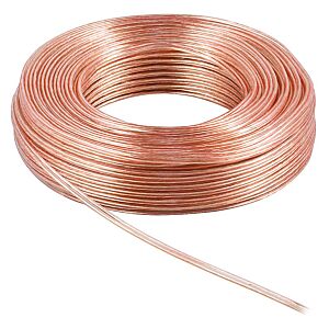 POWERTECH καλώδιο ήχου 2x 0.75mm² CAB-SP013, CCA, 10m, διάφανο