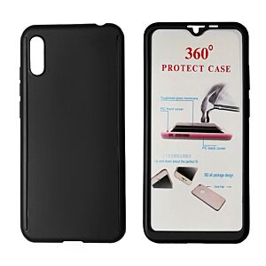 POWERTECH Θήκη Body 360° Tempered Glass, Huawei Y5 2019/Honor 8S, μαύρη