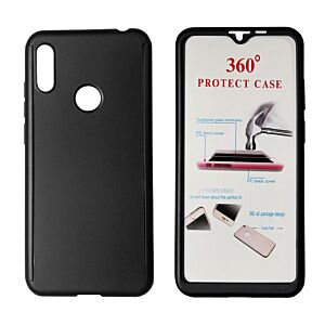 POWERTECH Θήκη Body 360° με Tempered Glass για Huawei Y6/Pro 2019, μαύρη