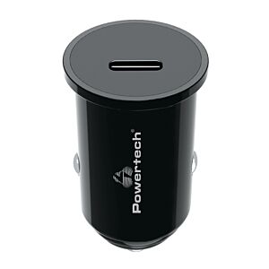 POWERTECH φορτιστής αυτοκινήτου PT-1146, USB-C, 20W PD, μαύρος