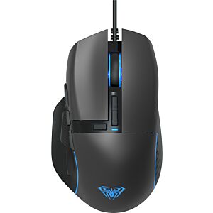 AULA ενσύρματο gaming ποντίκι Wind F808, 4200DPI, 10 πλήκτρα, RGB, μαύρο