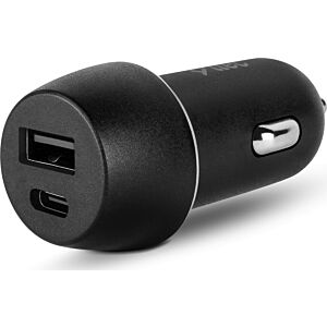 TTEC Φορτιστής Αυτοκινήτου Μαύρος SmartCharger Duo Συνολικής Έντασης 3.1A με Θύρες: 1xUSB 1xType-C