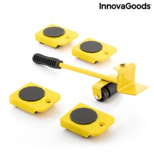 InnovaGoods Σύστημα Μεταφοράς Επίπλων για Φορτίο Βάρους έως 150kg σε Κίτρινο Χρώμα