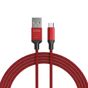 GOLF Braided USB to Type-C Cable Κόκκινο 1m