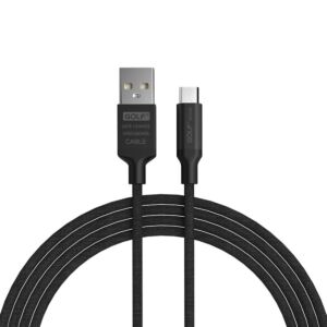 GOLF Braided USB to Type-C Cable Μαύρο 1m