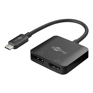 GOOBAY αντάπτορας USB-C σε DisplayPort & HDMI 60172, 4K, μαύρος