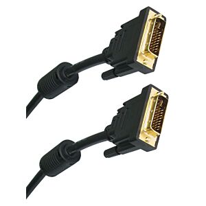 POWERTECH καλώδιο DVI-I CAB-DVI002, 2x Ferrites, 3m, μαύρο