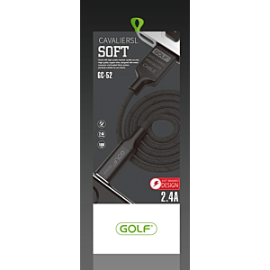 GOLF Braided USB to Micro Cable Μαύρο 1m