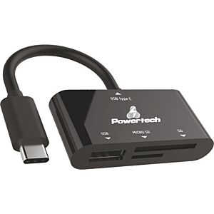 Powertech Card Reader USB 2.0 Type-C για SD/microSD