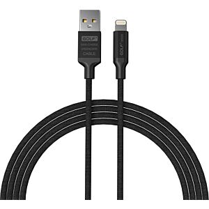 GOLF Braided USB to Lightning Cable Μαύρο 1m (GC-52I-BK)
