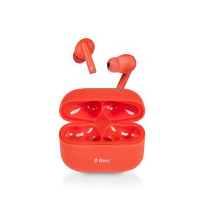 TTEC Airbeat Tone In-ear Bluetooth Handsfree Headphone Sweat Resistant and Charging Case Red
