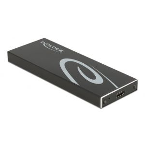 DELOCK θήκη για Μ.2 SATA SSD 42003, USB-C, 10Gbps, μαύρη