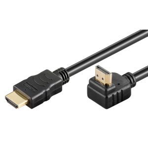 POWERTECH καλώδιο HDMI CAB-H016, γωνιακό, 90° down, 1.5m, μαύρο