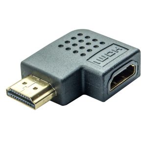 POWERTECH αντάπτορας HDMI CAB-H037, γωνιακός, 90° right, μαύρος