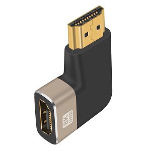 POWERTECH αντάπτορας HDMI 2.1 CAB-H160, 8K/60Hz, γωνιακός, μαύρος