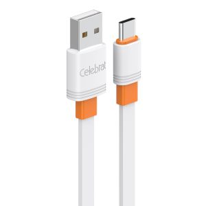 CELEBRAT καλώδιο USB-C σε USB CB-33C, flat, 15W, 1m, λευκό