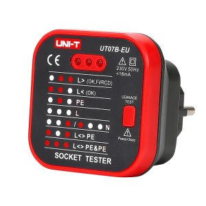 UNI-T tester πρίζας UT07B-EU, 230V, 50Hz