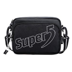 SUPER FIVE τσάντα ώμου K00123-BK, μαύρη