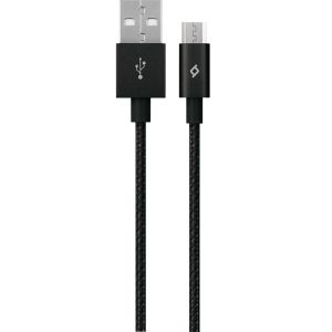 TTEC AlumiCable Micro USB Καλώδιο Φόρτισης & Συγχρονισμού Black