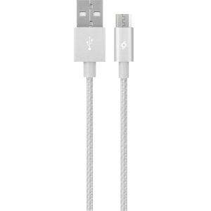 TTEC AlumiCable Micro USB Καλώδιο Φόρτισης & Συγχρονισμού Silver