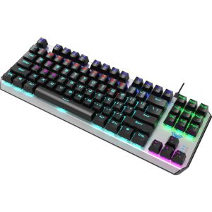 Aula F2067 Gaming Μηχανικό Πληκτρολόγιο, RGB Φωτισμός,USB, Μαύρο-Ασημί Χρώμα