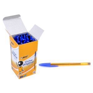 BIC στυλό διαρκείας με μύτη 0.8mm, μπλε, 50τμχ
