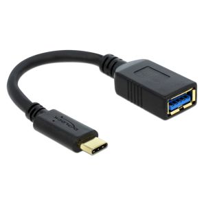 DELOCK καλώδιο USB-C σε USB 65634, USB3.1, Gen 1, 3A, 5Gbps, 15cm, μαύρο