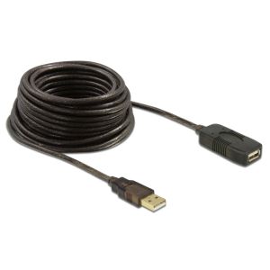 DELOCK καλώδιο USB 2.0 αρσενικό σε θηλυκό 82446, 480Mbps, 10m, μαύρο