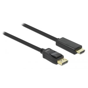 DELOCK καλώδιο DisplayPort σε HDMI 82587, passive, 1080p, 2m, μαύρο