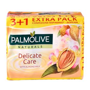 PALMOLIVE σαπούνι Delicate Care, με αμύγδαλο & γάλα, 4x 90g