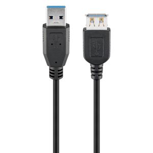 GOOBAY καλώδιο USB 3.0 σε USB (F) 93999, copper, 3m, μαύρο