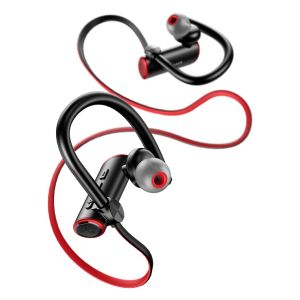 USAMS Bluetooth earphones US-YD004, BT 5.0, 90mAh, κόκκινο-μαύρο