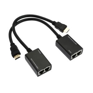 POWERTECH HDMI extender σε 2x UTP cat5e/6 CAB-H078, HD, εώς 30m, μαύρο