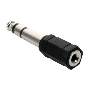 POWERTECH αντάπτορας stereo 3.5mm σε 6.35mm CAB-J018, μαύρος, 5τμχ
