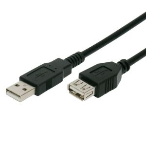 POWERTECH καλώδιο USB 2.0 αρσενικό σε θηλυκό CAB-U012, copper, 3m, μαύρο