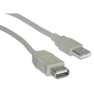 POWERTECH καλώδιο USB αρσενικό σε θηλυκό CAB-U079, 3m, γκρι