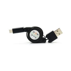 POWERTECH καλώδιο USB σε Lightning CAB-U104, πτυσσόμενο, 0.70m, μαύρο