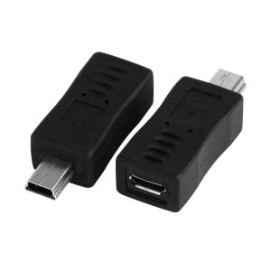 PΟWERTECH Αντάπτορας USB Micro AB (F) σε USB Mini (M), μαύρο