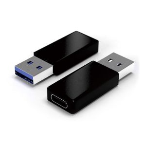 POWERTECH Adapter USB 3.0 male σε USB Type-C female, μαύρο