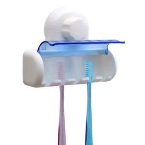 Βάση αποθήκευσης για 5 οδοντόβουρτσες CLN-0023, με βεντούζα, λευκό